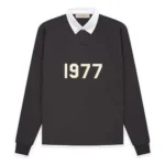 Essentials 1977 Terry Polo Black Sweatshirt