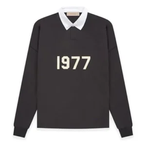 Essentials 1977 Terry Polo Black Sweatshirt