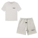 Light Gray Essentials short set